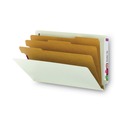 File Folders | Smead 29820 3 in. Expansion End Tab Pressboard Classification Folders - Gray-Green/Legal Size (10/Box) image number 2