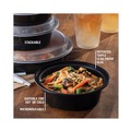 Food Trays, Containers, and Lids | Pactiv Corp. NC729B 32 oz 7 in. Diameter x 2 in. h Newspring VERSAtainer Plastic Microwavable Containers - Black/Clear (150/Carton) image number 5