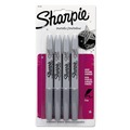 Permanent Markers | Sharpie 39109PP Metallic Fine Point Permanent Markers - Metallic Silver (4/Pack) image number 2