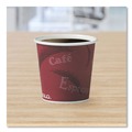 Cups and Lids | SOLO 374SI-0041 4 oz. Bistro Design Single-Sided Poly Paper Hot Cups (50/Pack, 20 Pack/Carton) image number 6