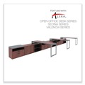 Office Filing Cabinets & Shelves | Alera ALELS583020MC Open Office Desk Series 29.5 x 19.13 x 22.88 Legal/Letter Low File 2-Drawer Cabinet Credenza - Cherry image number 7