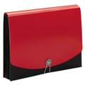 Back to School Sale | Smead 70866 0.88 in. Expansion 12-Pocket Letter Size Poly Expanding File - Black/Red image number 2