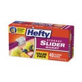 Food Trays, Containers, and Lids | Hefty 00R88075 1 qt. 1.5 mil. 8 in. x 7 in. Slider Bags - Clear (40/Box) image number 2