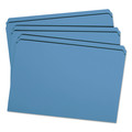 File Folders | Smead 17010 Straight Tabs Legal Size 0.75 in. Expansion Reinforced Top Tab Colored File Folders - Blue (100/Box) image number 0