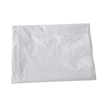 TRASH WASTE BINS | Boardwalk H7658TWK 38 in. x 58 in. 60 gal. 0.9 mil Linear Low Density Industrial Can Liners - White (100/Carton)