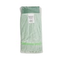 Mops | Boardwalk BWKMWTMGCT Microfiber Looped-End Wet Mop Heads - Medium, Green (12/Carton) image number 1