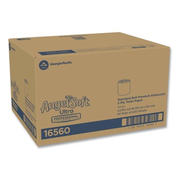 Georgia Pacific Professional 16560 2-Ply Angel Soft Ultra Septic Safe Premium Bathroom Tissue - White (400 Sheets/Roll, 60/Carton)