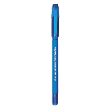 Paper Mate 9660131 0.8 mm Fine FlexGrip Ultra Recycled Stick Ballpoint Pen - Blue Ink, Blue Barrel (1-Dozen)