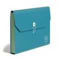 File Folders | U Brands 6594U01-12 U-Eco 9.75 in. Expansion 13-Pocket Expandable File - Ocean/Letter Size image number 4