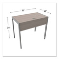 Office Desks & Workstations | Linea Italia LITSH763ASH Klin 33 in. x 19 in. x 29.5 in. Desk - Ash image number 4