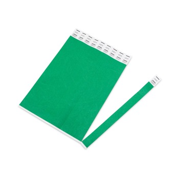  | Advantus 75443 10 in. x 0.75 in. Sequentially Numbered Crowd Management Wristbands - Green (100/Pack)
