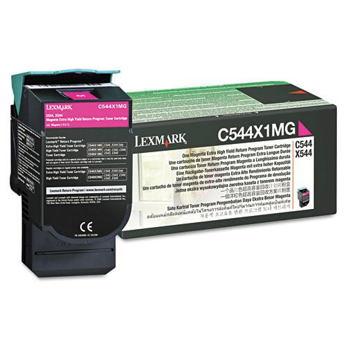 Ink & Toner | Lexmark C544X1MG 4000 Page-Yield Return Program Extra High-Yield Toner - Magenta image number 0