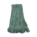  | Boardwalk BWK502GNNB Premium Standard Cotton/Rayon Fiber Mop Head - Medium, Green (12/Carton) image number 1