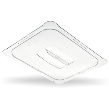 Carlisle 10210U07 12.88 in. x 20.75 in. x 0.88 in. StorPlus Polycarbonate Plastic Handled Universal Lid - Clear