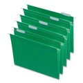 File Folders | Universal UNV14117EE 1/5-Cut Tab Deluxe Bright Color Hanging File Folders - Letter Size, Bright Green (25/Box) image number 1
