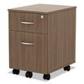 Office Carts & Stands | Alera ALEVABFWA Valencia Series 15.88 in. x 19.13 in. x 22.88 in. Mobile Box Mobile Pedestal Box File Cabinet - Walnut image number 1