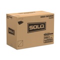Food Trays, Containers, and Lids | SOLO 846612-PS94 Creative Carryouts 7.87 in. x 5.4 in. x 2.1 in. 24 oz. Hinged Plastic Hot Deli Boxes - Black/Clear (200/Carton) image number 1