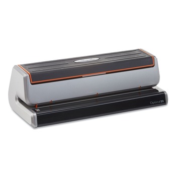 Swingline A7074520 Optima 20-Sheet Electric Three 9/32 in. Hole Punch - Silver/Black