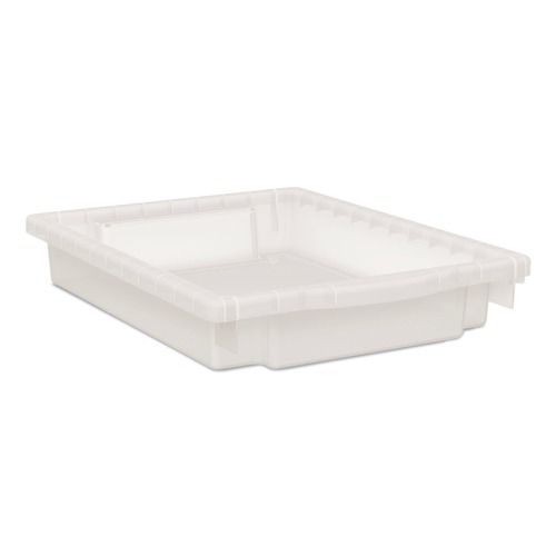 Boxes & Bins | HON HFMBIN3 Flagship 12.75 in. x 16 in. x 3 in. 1 Section Storage Bins - Translucent White image number 0