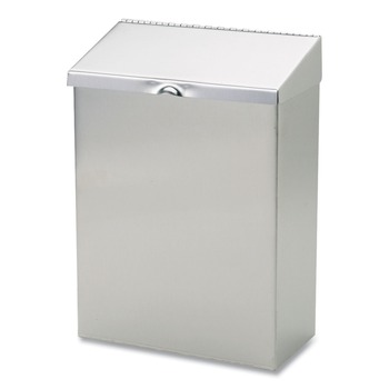 TRASH CANS | HOSPECO ND-1E 8 in. x 4 in. x 11 in. Wall Mount Sanitary Napkin Receptacle - Stainless Steel