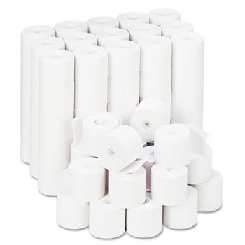 COPY AND PRINTER PAPER | Universal UNV22200 2.25 in. x 165 ft. 0.5 in. Core Impact and Inkjet Print Bond Paper Rolls - White (100/Carton)