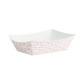  | Boardwalk BWK30LAG050 0.5 lbs. Capacity Paper Food Baskets - Red/White (1000/Carton) image number 4