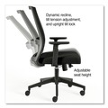 Office Chairs | Alera ALEAD41BME17 18.15 in. to 21.89 in. Seat Height Supports 275 lbs. Ashdale Ergonomic Fabric Swivel Task Chair - Black Seat/Back, Silver Base image number 9