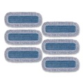 Mops | Rubbermaid Commercial FGQ41600BL00 18 in. Nylon/Polyester Microfiber High Absorbency Mop Pad - Blue (6/Carton) image number 0