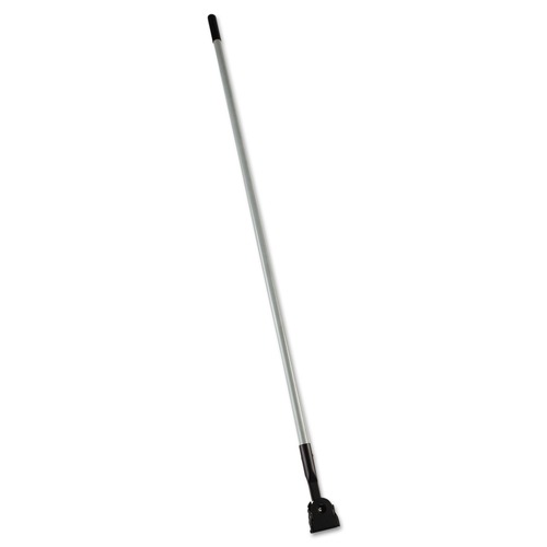 Mops | Rubbermaid Commercial FGM146000000 Snap-On Fiberglass 1 in. Diameter x 60 in. Dust Mop Handle - Gray/Black image number 0