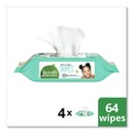 Hand Wipes | Seventh Generation SEV 34219CT 7 in. x 7 in. Free and Clear Baby Wipes Refill - Unscented, White (3 Packs/Carton) image number 3