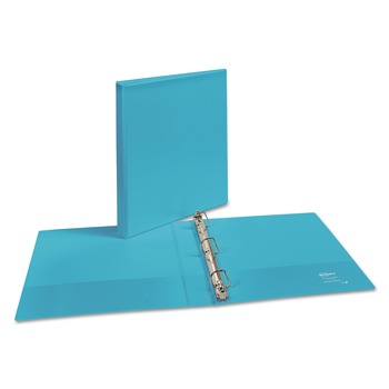Avery 17295 3 Slant Rings 1 in. Capacity 11 in. x 8.5 in. Durable View Binder with DuraHinge - Aqua