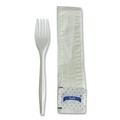 Cutlery | Boardwalk BWK3KITMW 3-Piece Fork/Napkin/Salt Packet Utensil Set - White (500/Carton) image number 2
