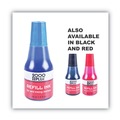Stamps & Stamp Supplies | COSCO 2000PLUS 032961 0.9 oz. Bottle Self-Inking Refill Ink - Blue image number 3