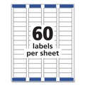 Labels | Avery 08195 0.66 in. x 1.75 in. Easy Peel Address Labels with Sure Feed Technology - White (60/Sheet, 25 Sheets/Pack) image number 6