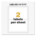 Labels | Avery 60502 4.75 in. x 7.75 in. UltraDuty GHS Chemical Waterproof and UV Resistant Labels - White (50/Box) image number 5