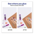 Adhesives & Glues | Avery 98071 1.27 oz Applies Purple and Dries Clear Permanent Glue Stic Value Pack (6/Pack) image number 2