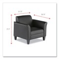 Just Launched | Alera ALERL23LS10B Reception Lounge Sofa Series 35.43 in. x 30.7 in. x 32.28 in. Club Chair - Black image number 3