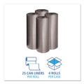 Trash & Waste Bins | Boardwalk H8048TGKR01 40 - 45 Gallon 95 mil 40 in. x 46 in. LD Can Liners - Gray (100/Carton) image number 2