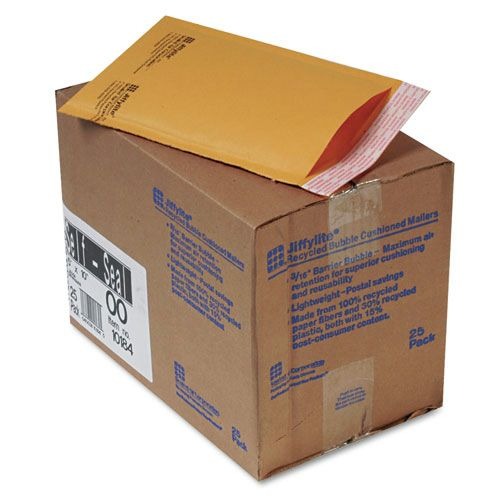 Envelopes & Mailers | Sealed Air 10184 Jiffylite 5 in. x 10 in. No. 00 Barrier Bubble Air Cell Cushion Self-Seal Bubble Mailer - Brown Kraft (25/Carton) image number 0