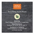 Cups and Lids | World Centric CPLCS12SH Plastic Dome Lid PLA Clear Cold Cup Lids Fits 9 oz to 24 oz Parfait Cups - Clear (1000/Carton) image number 2
