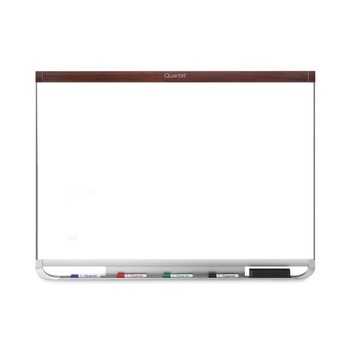 Quartet P554MP2 Prestige 2 Duramax 48 in. x 36 in. Magnetic Porcelain Whiteboard - Mahogany