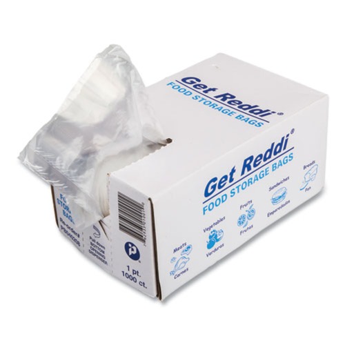 Food Service | Inteplast Group PB040208 16 oz. 0.68 mil. 4 in. x 8 in. Food Bags - Clear (1000/Carton) image number 0