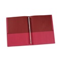 Binders | Universal UNV57118 11 in. x 8.5 in. 0.5 in. Capacity 2-Pocket Portfolios with Tang Fasteners - Red (25/Box) image number 0