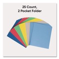 File Folders | Smead 87850 11 in. x 8.5 in. 100-Sheet Capacity 2-Pocket Textured Paper Folder - Assorted (25/Box) image number 2