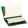File Folders | Smead 26837 Colored End Tab Classification Folders with Six Fasteners - Letter, Green (10/Box) image number 2