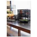 Desktop Organizers | Safco 3275BL 11.5 in. x 8.25 in. x 8.25 in. 7 Compartments 3 Drawer Hospitality Organizer - Black image number 8