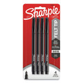Pens | Sharpie 1742661 Water-Resistant Ink Stick Fine 0.4 mm Porous Point Pen - Black Ink, Black Barrel (4/Pack) image number 1