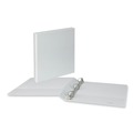 Binders | Universal UNV207421PK 11 x 8.5 1 in. Capacity Slant D-Ring View Binder, 3 Rings - White (12/Carton) image number 3