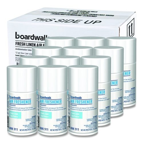 Cleaning & Janitorial Supplies | Boardwalk CP110BOARDWK 7 oz Metered Air Freshener Refill - Fresh Linen Scent (12/Carton) image number 0