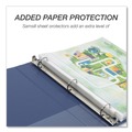 Back to School Sale | Samsill U69341 Earth's Choice Plant-Based BOHO 11 in. x 8.5 in. 1 in. Capacity D-Ring View Binders - Indigo (2/Pack) image number 2